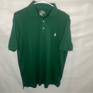 Polo Ralph Lauren Polo Shirt Mens S Green Performance Stretch Wicking Polyester